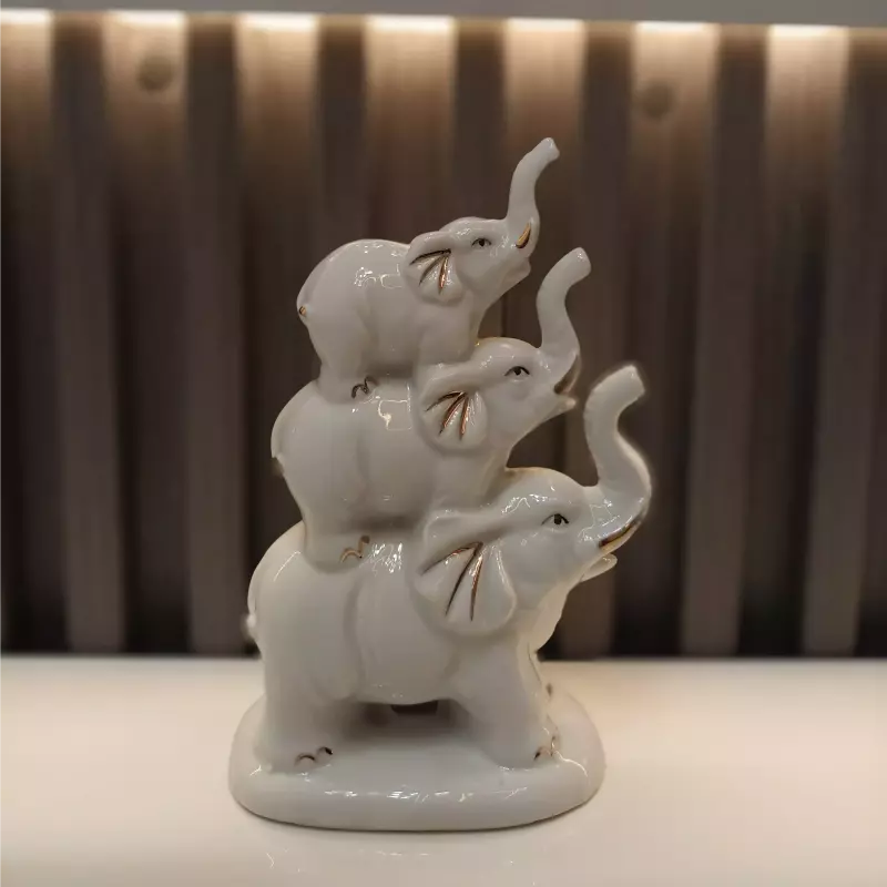 ELEFANTES X3 PORCELANA