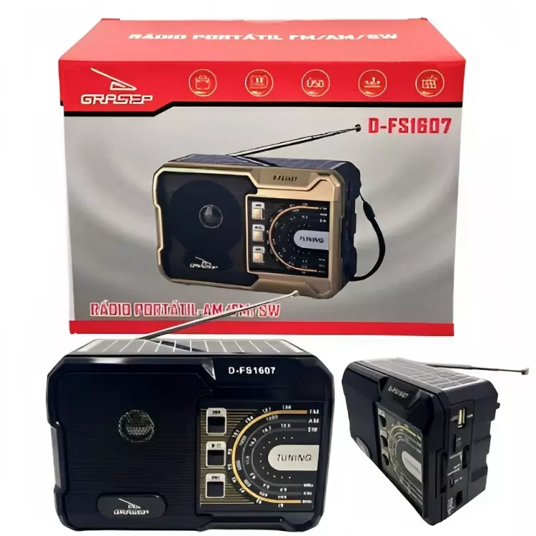 RADIO PORTÁTIL GRASEP D-FS1607