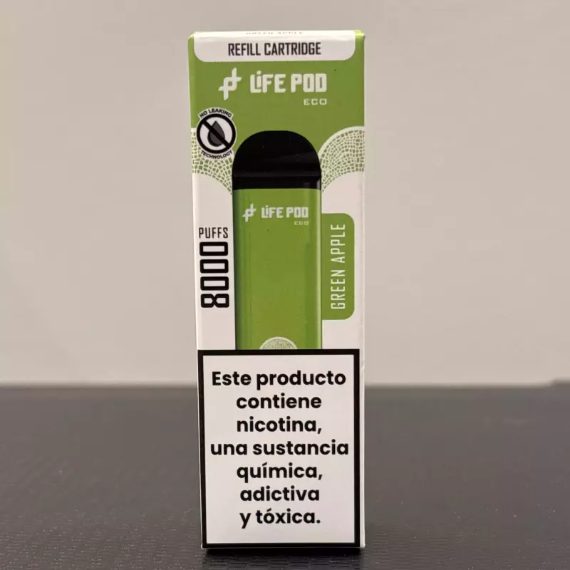 REFIL LIFE POD ECO 1 8k MAÇÃ VERDE