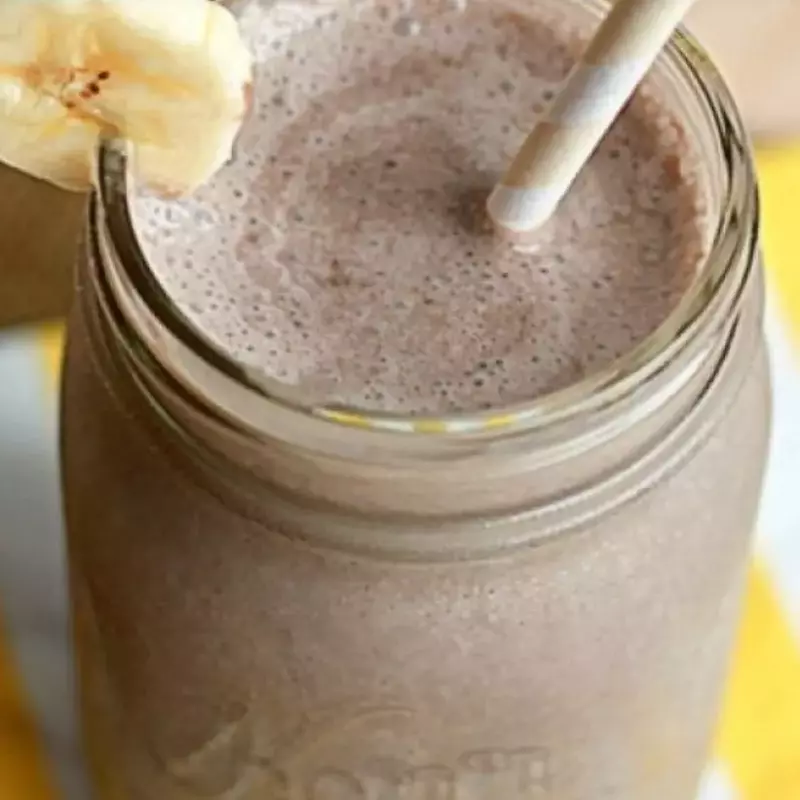 Batido de plátano con chocolate