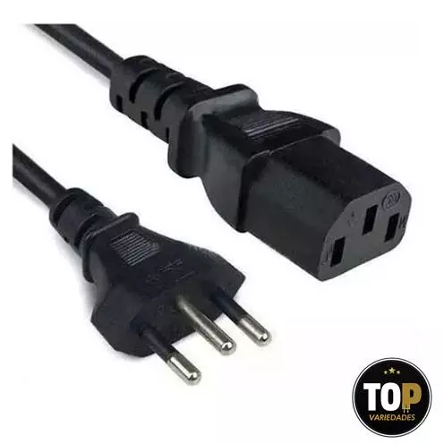 Cabo De Força Energia Pc Cpu Monitor Tripolar