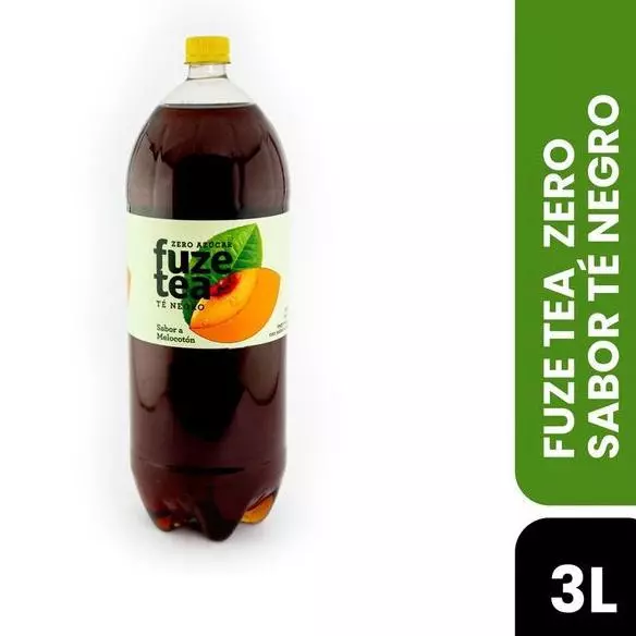Fuze Tea Negro Zero Melocotón 3L