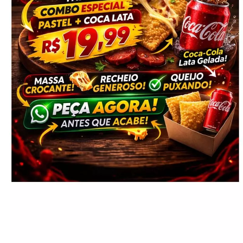 Pastel de Calabresa + Coca cola