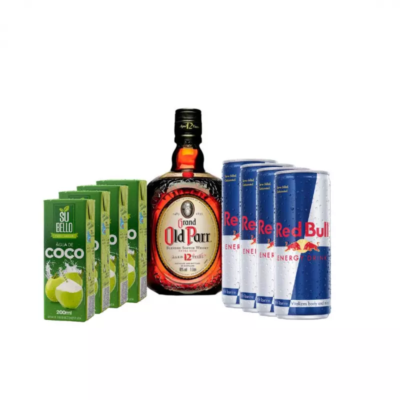 Old Parr 12 anos 1L + Red bull