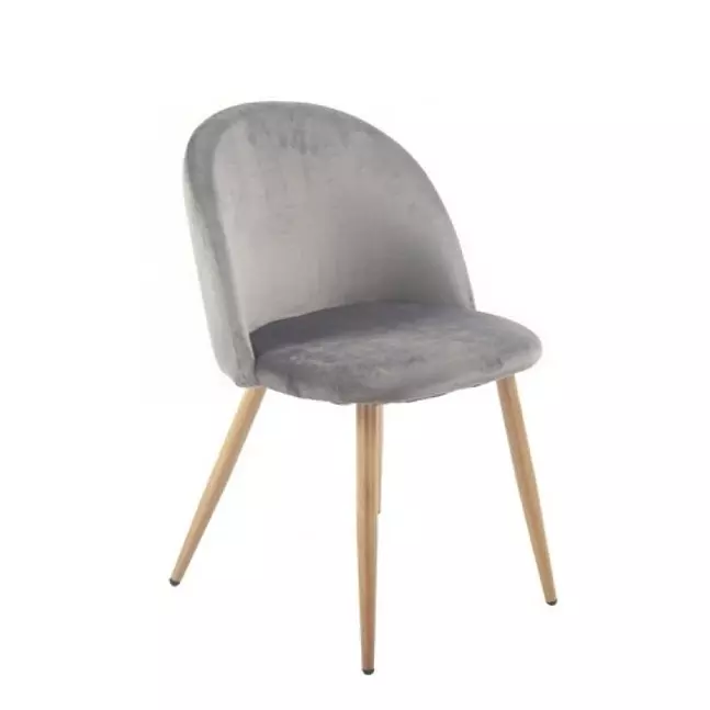 Silla Thea patas naturales gris