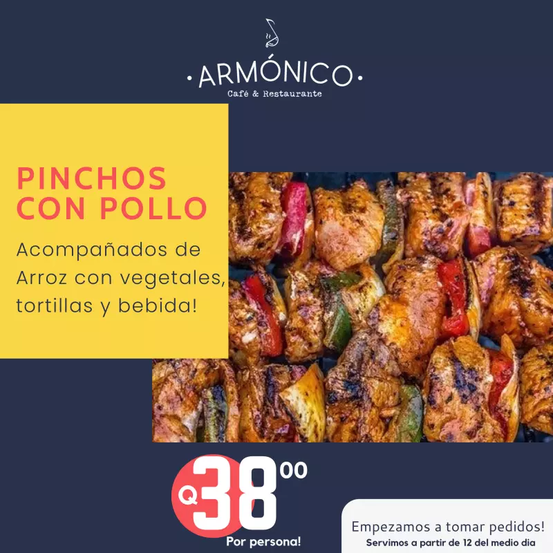 Pinchos con pollo