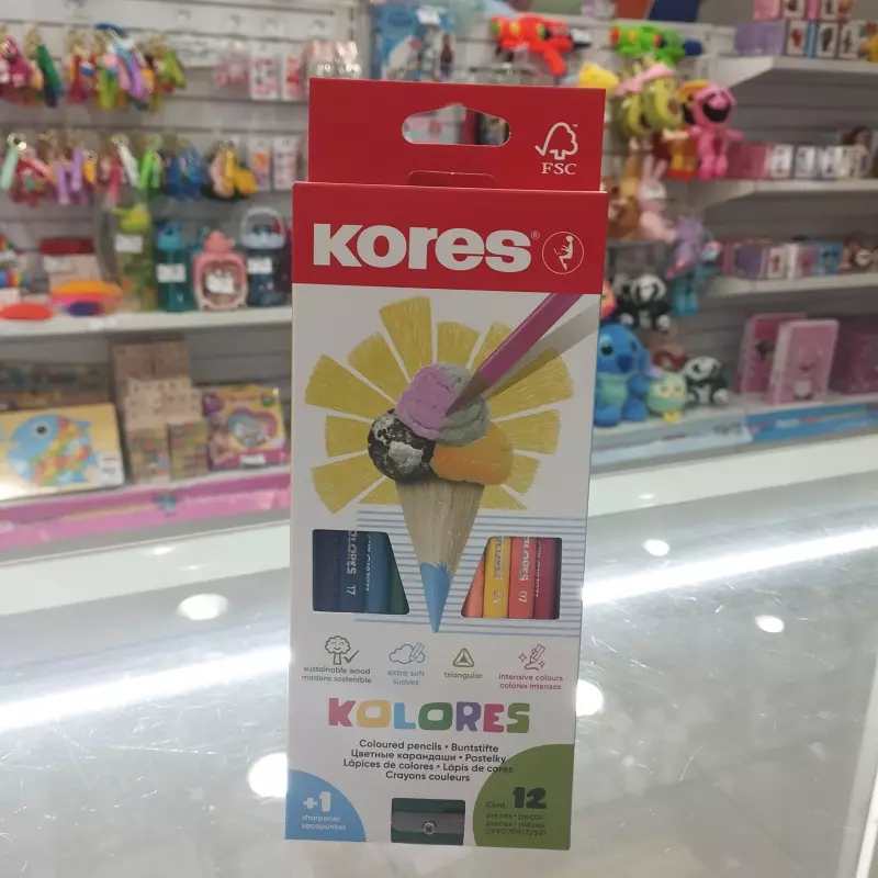 Lápices de colores 12 piezas kores