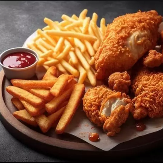 7 PEDAÇOS FRANGO+FRITAS+ONIONS+MOLHO