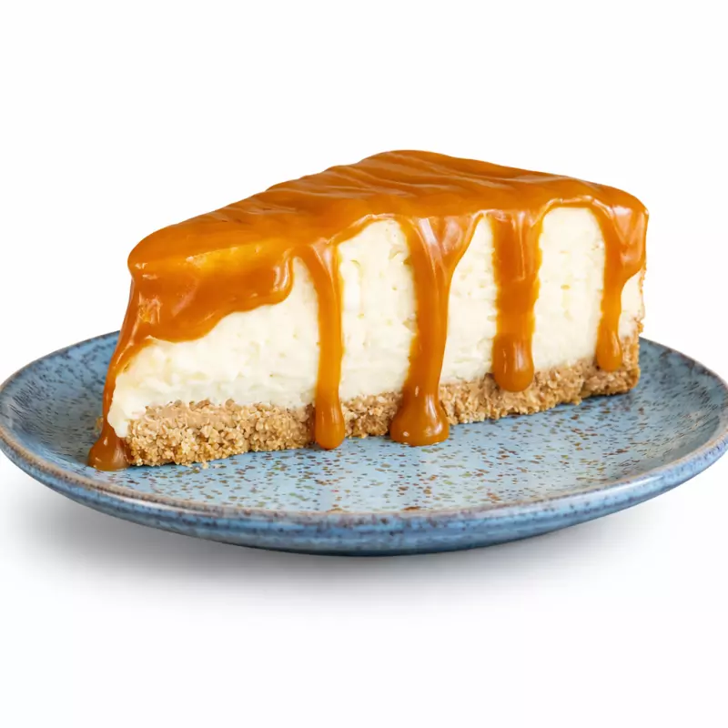 Cheesecake de caramelo salgado