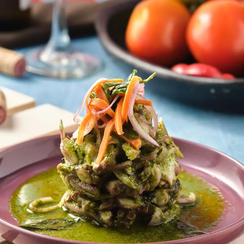 Pulpo al Pesto