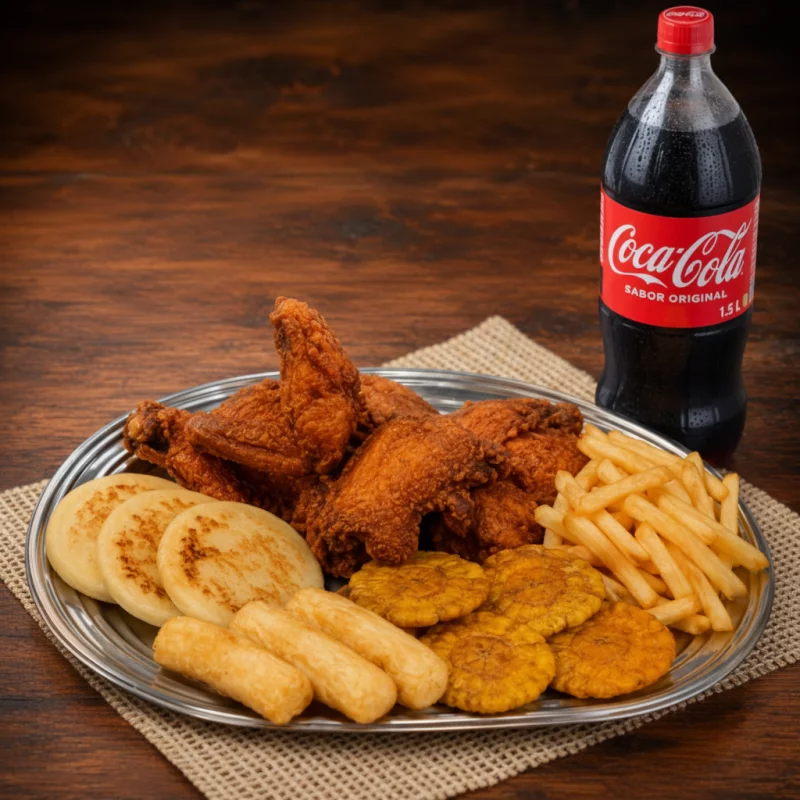 1 POLLO BROASTER COMBO