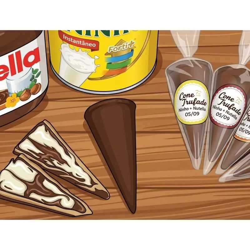 Cone caseiro trufado de Prestígio