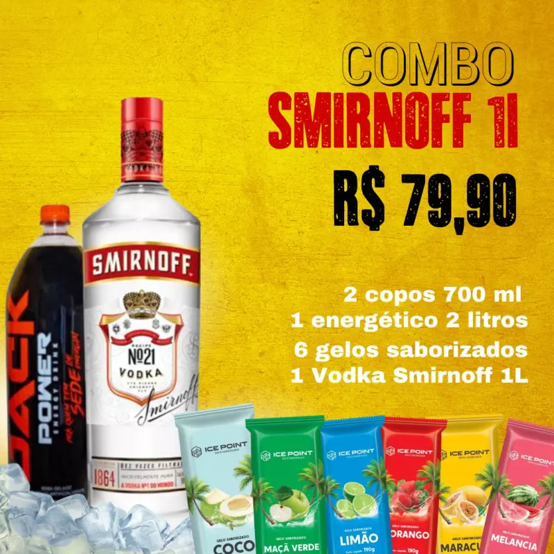 Combo - Vodka Smirnoff 1L