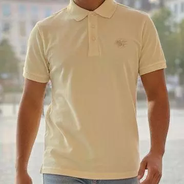 Polo Micro-Piqué Crema Marfil