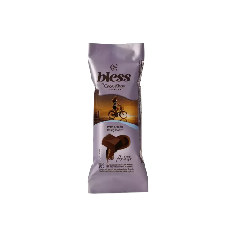 Tablete bless leite zero açúcar 20g