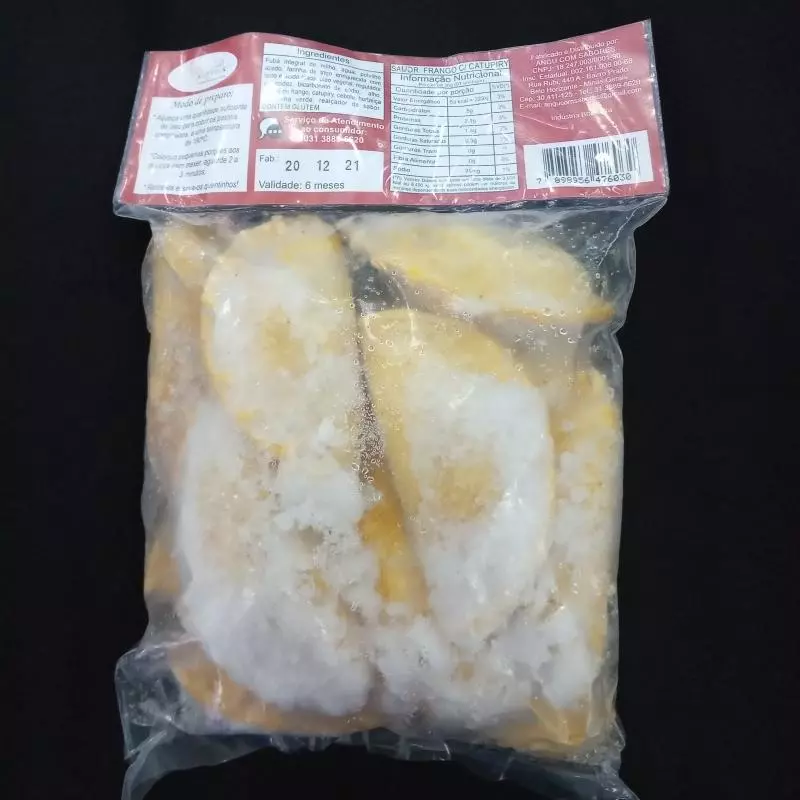 Pastel Angu Frango c/ Catupiry 12 uni