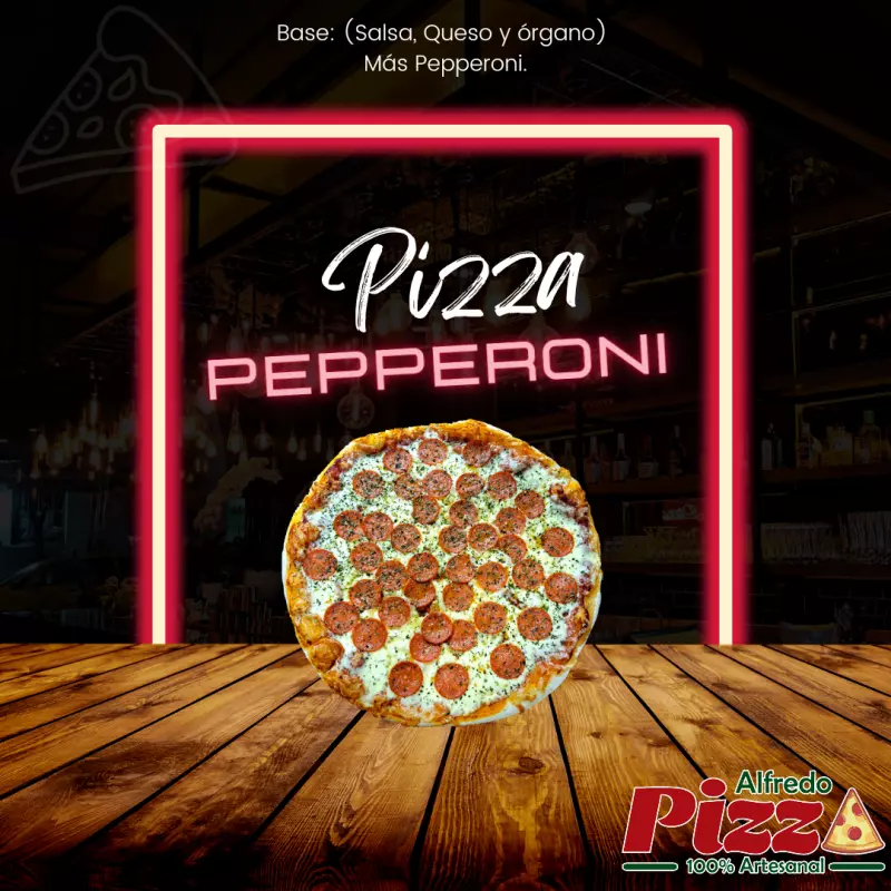 Pepperoni. 38 cm (3 a 4 personas)