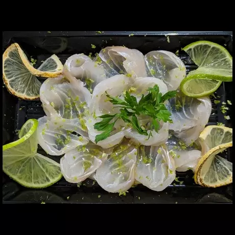 CARPACCIO DE PEIXE BRANCO