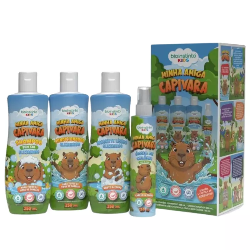 KIT MINHA AMIGA CAPIVARA 4X1