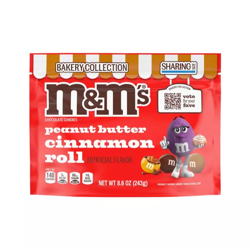 M&M peanut butter cinnamon roll