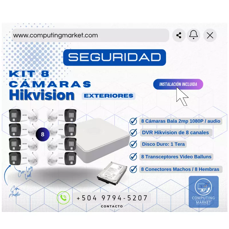 Kit de 8 Cámaras