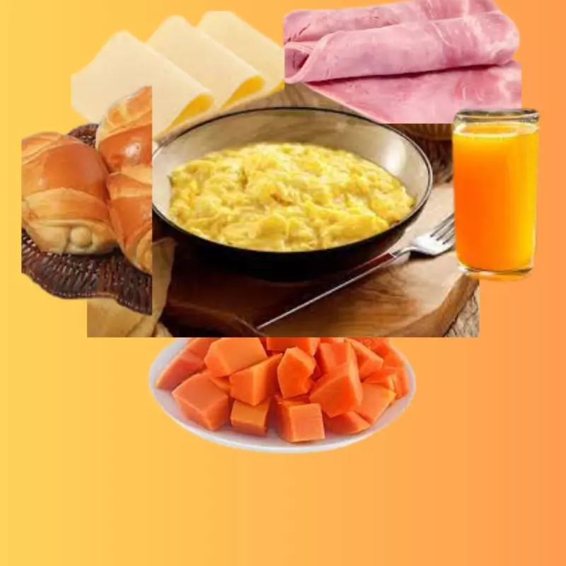 papaya-huevos-jamon-queso-pan-jugo