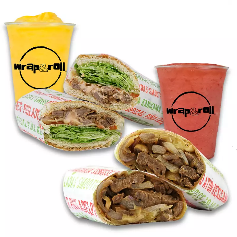 2 Wrap  + 2 Smoothies