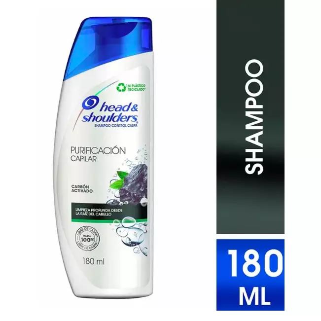 shamp. head y shoulders carbón 180ml