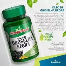Oleo de Groselha Negra 60 cápsulas - 500mg
