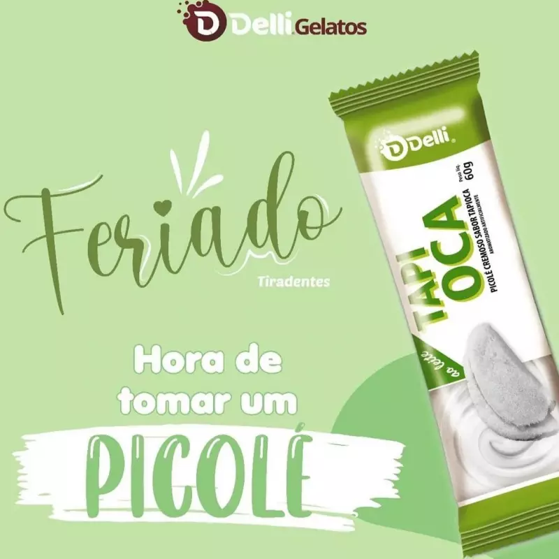 Picolé cremoso tapioca