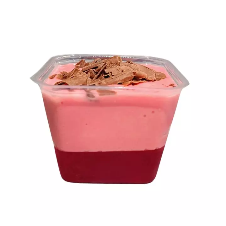 Mousse de Morango no Pote