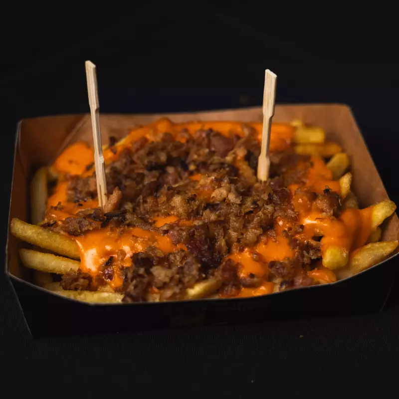 Batata com Cheddar e bacon