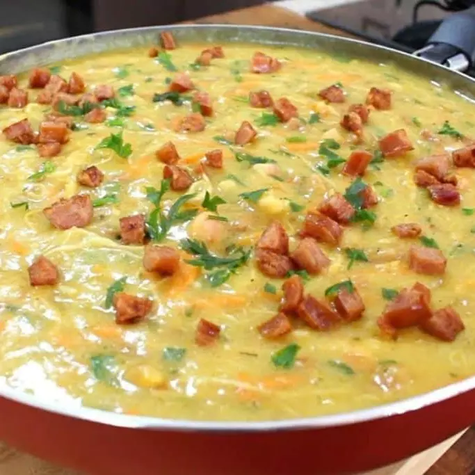 Caldo de frango com calabresa 500ml