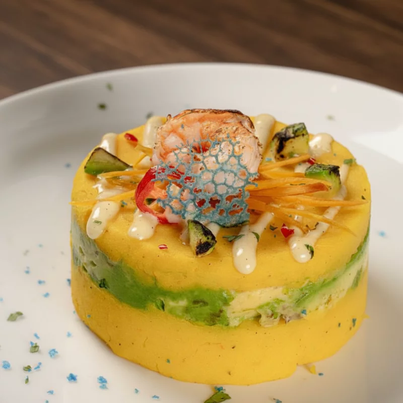 Causa Pocho (de langostinos)