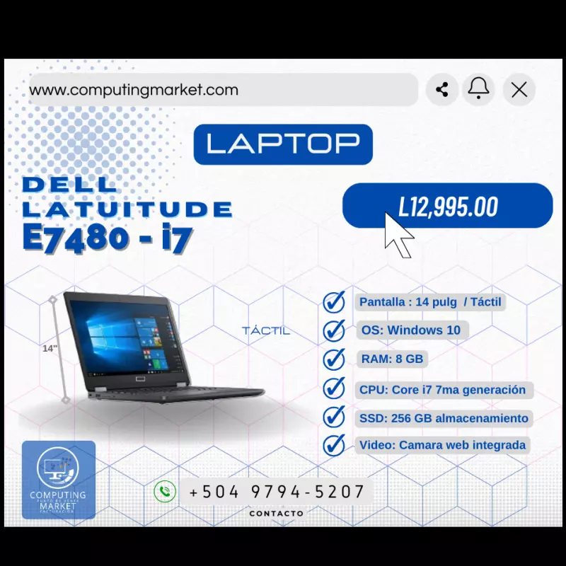 Laptop Dell Latitude E7480 - i7