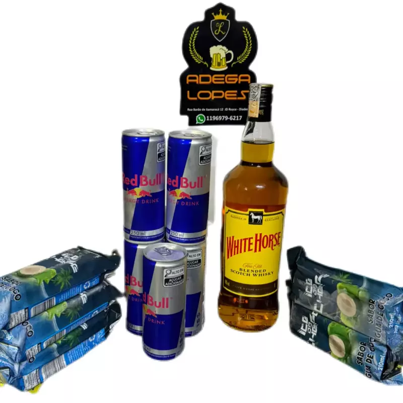 COMBO CAVALO BRANCO + RED BULL