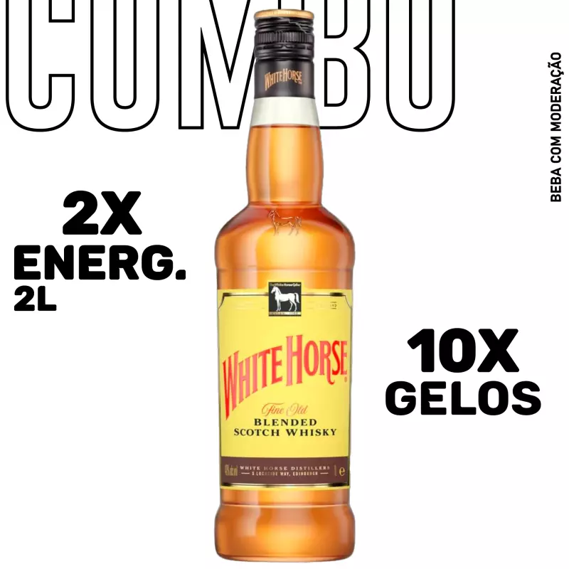 Combo Whisky White Horse 1L