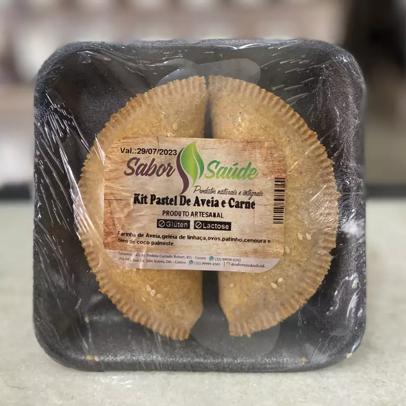 Kit com 2 un Pastel de aveia e carne