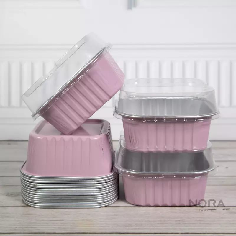 Aluminio Cuadrado Rosa 150 ml