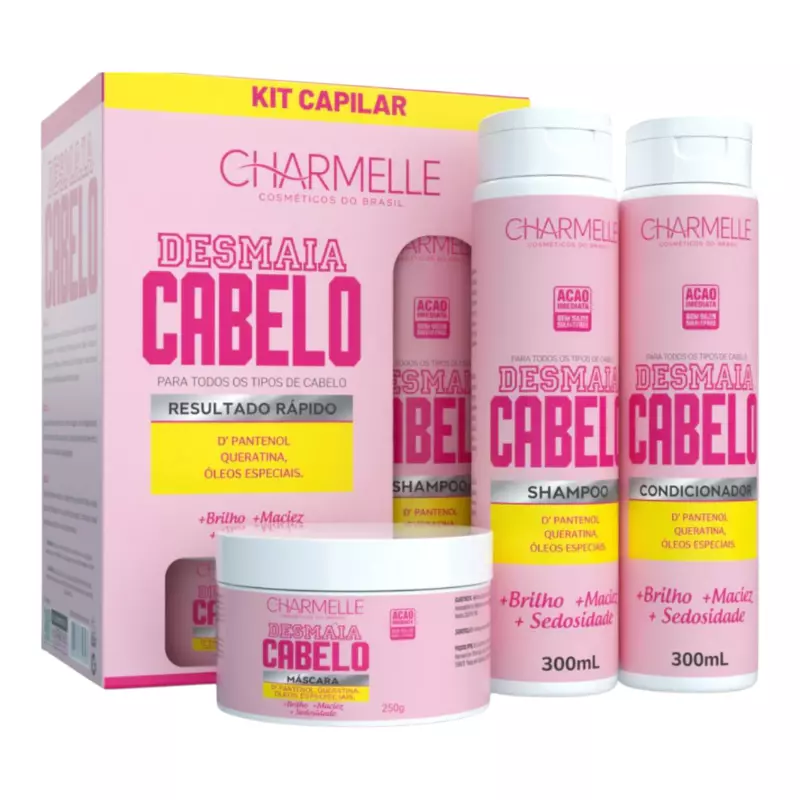 KIT DESMAIA CABELO 3x1 CHARMELLE