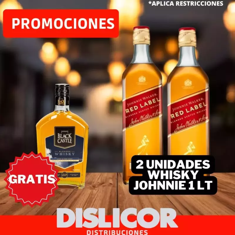 2 WHISKY JOHNNIE 1 L + BLACK CASTLE