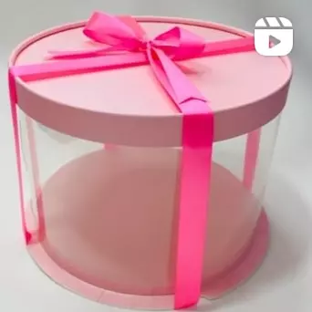 Caja cilindro acetato grande