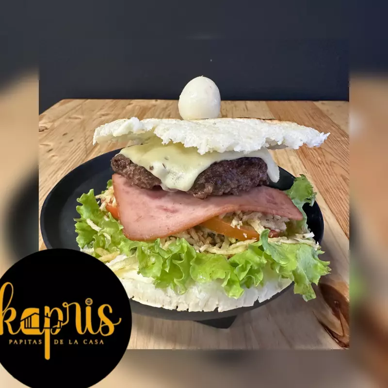 Hamburguesa en arepa