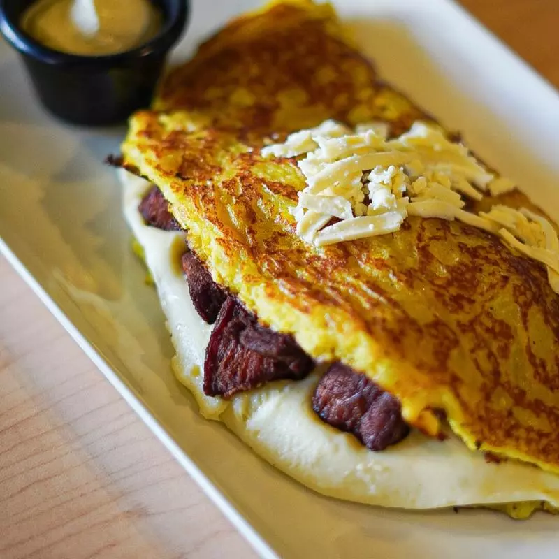 Cachapa con Chancho Frito