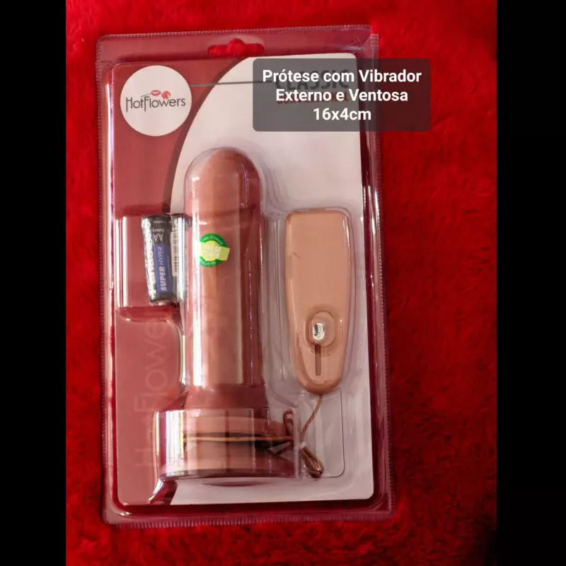 Prótese c/ Vibro EXTERNO 16x4cm