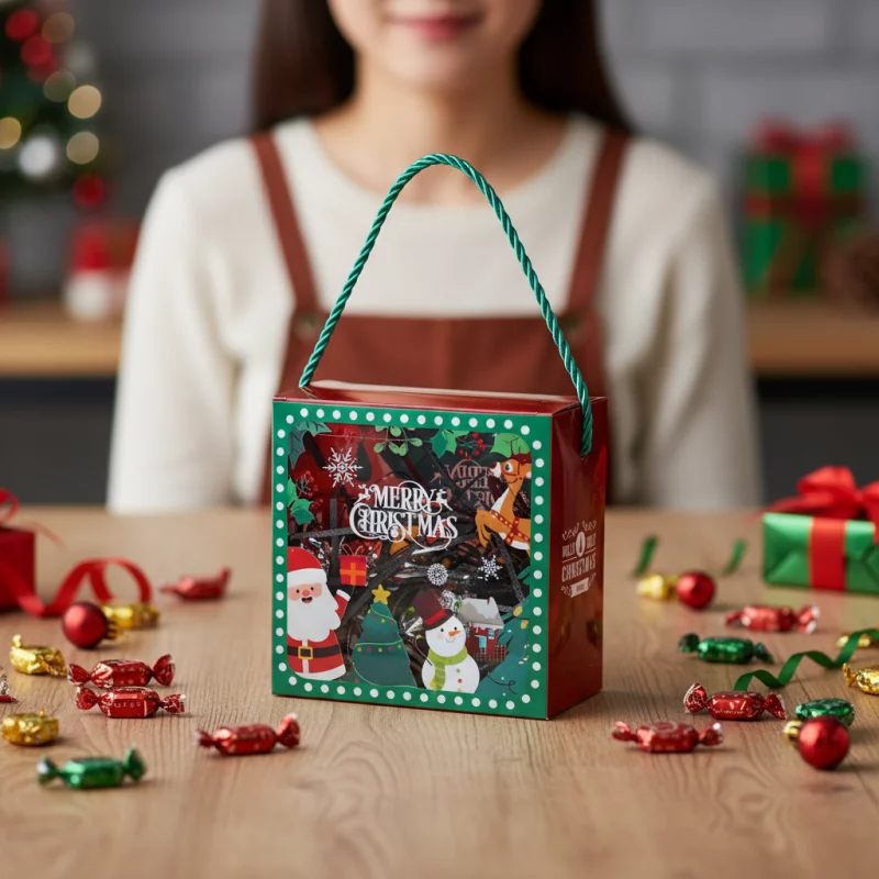 108 CAJA ACRILICA NAVIDEÑA