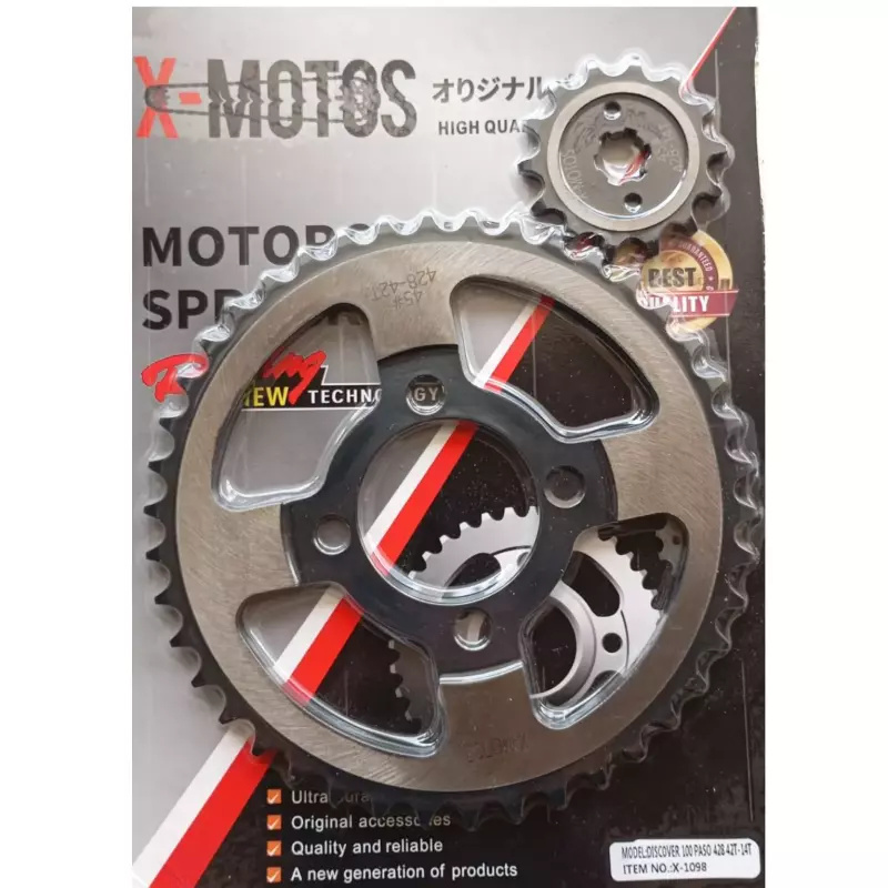 SET SPROCKET DISCOVER 100 42T 14T XM