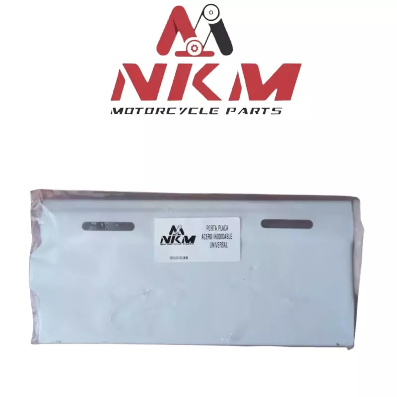 PORTA PLACA ACERO INOXIDABLE