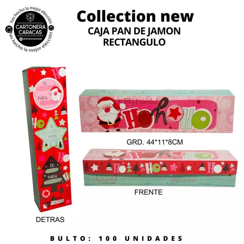 🎅🏼NAVIDAD ROSADA PAN JAMON RECTANG