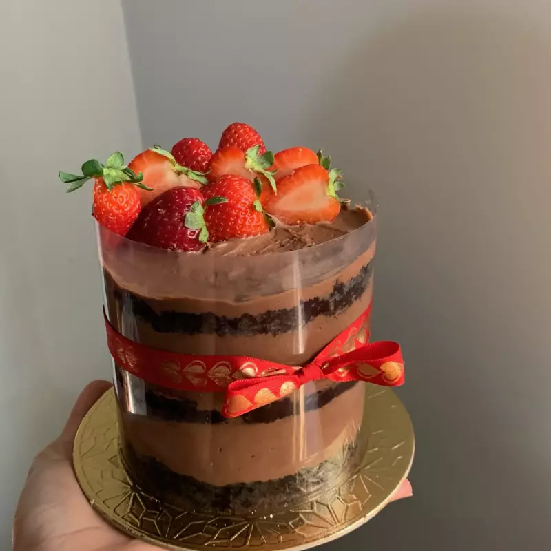Baby Mousse de Chocolate c/ Morangos